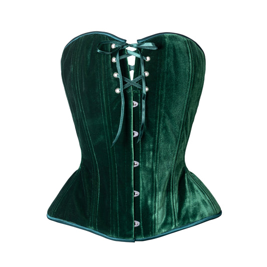 Green Velvet Corset, Hourglass Silhouette, Regular – Timeless Trends