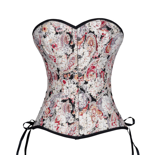 Satin Daisies Overbust Corset, Slim Silhouette, Regular** PHOTO SAMPLE,  ONLY SIZE 22M IS AVAILABLE