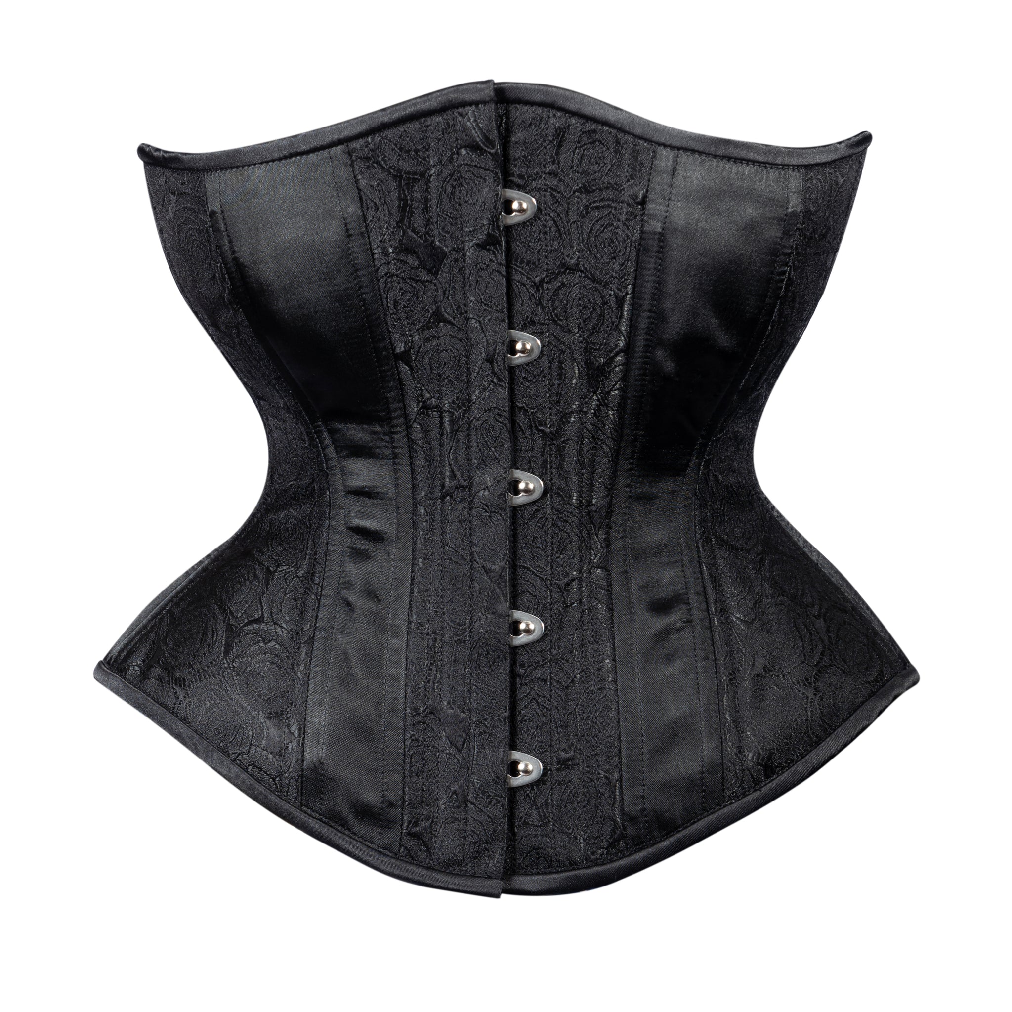 Black Floral Brocade Hourglass Corset – Timeless-Trends