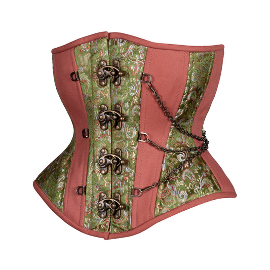 Black Rose Brocade Hourglass Underbust Corset