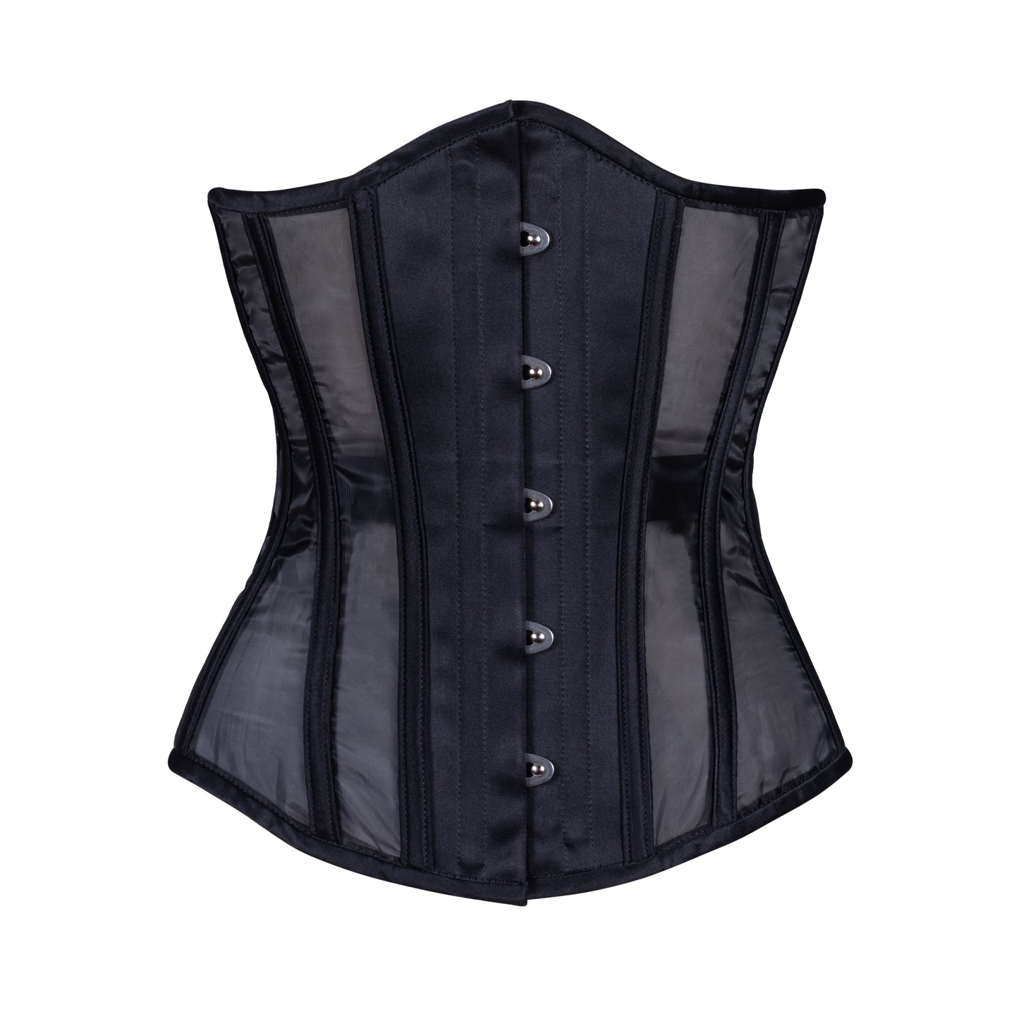 Black Fine Mesh Corset, Slim Silhouette, Regular – Timeless Trends