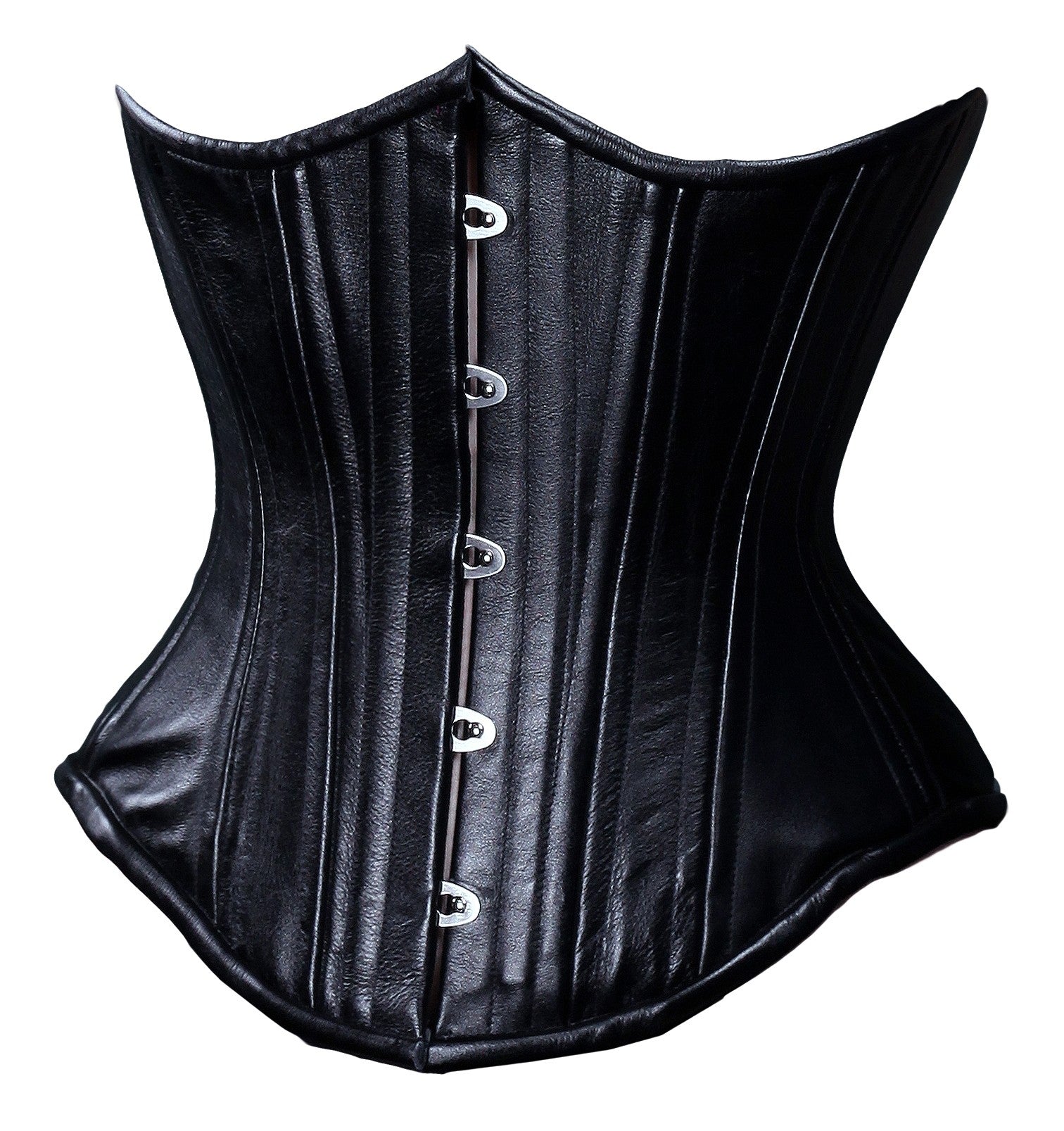 Black Leather Corset Slim Silhouette Regular – Timeless Trends