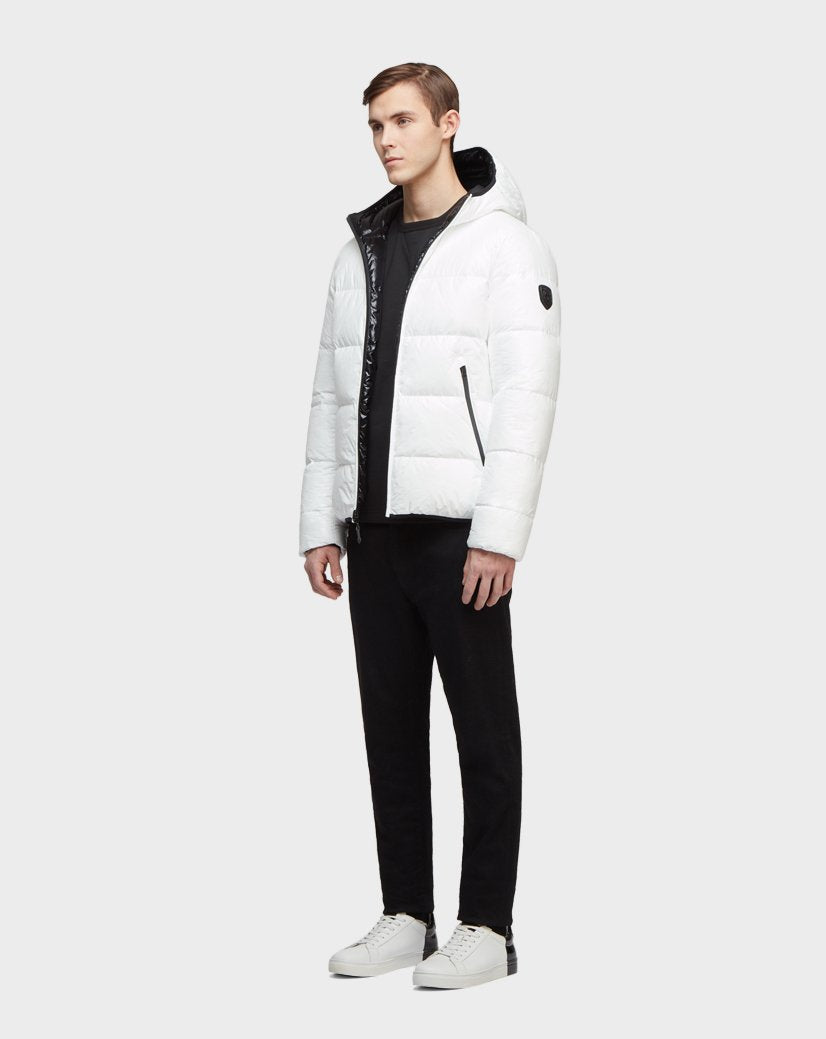 Men's Black-Off White Reversible Down Puffer DERO | RUDSAK