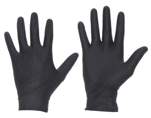 black disposable gloves