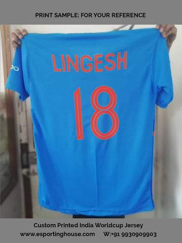 personalised india cricket shirt