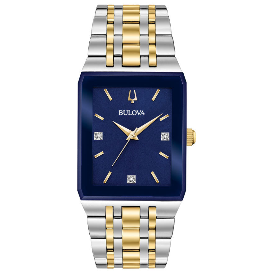 Bulova Men's Classic Two-Tone Watch with Blue Dial | 98D130 – Ann