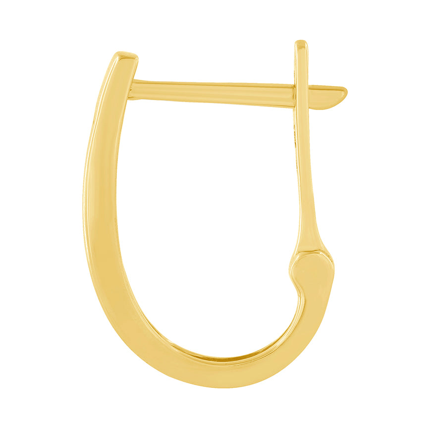 Channel-Set Diamond J-Hoop Earrings in 10K Yellow Gold (0.15 ct tw)