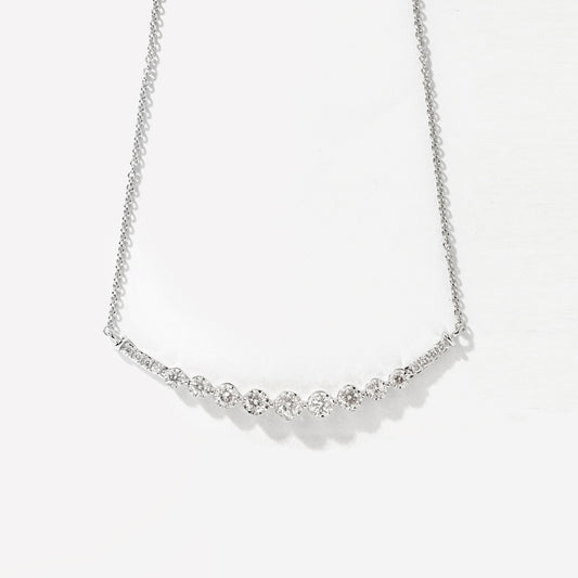 Pearl and Diamond Necklace in 10K White Gold – Ann-Louise Jewellers