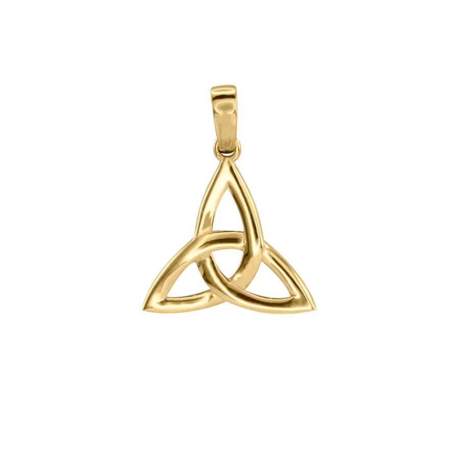 Two Tone Celtic Knot Pendant in 10K Yellow and White Gold – Ann