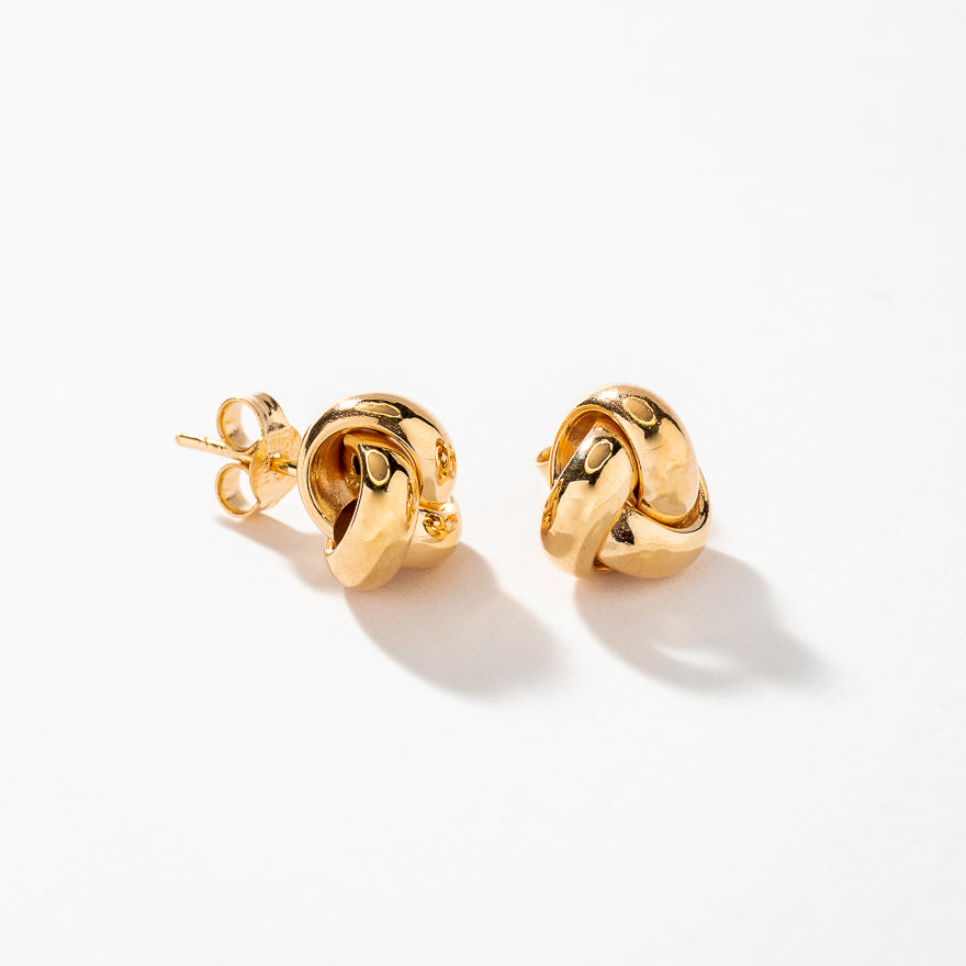 Love Knot Stud Earrings in 14K Yellow Gold – Ann-Louise Jewellers