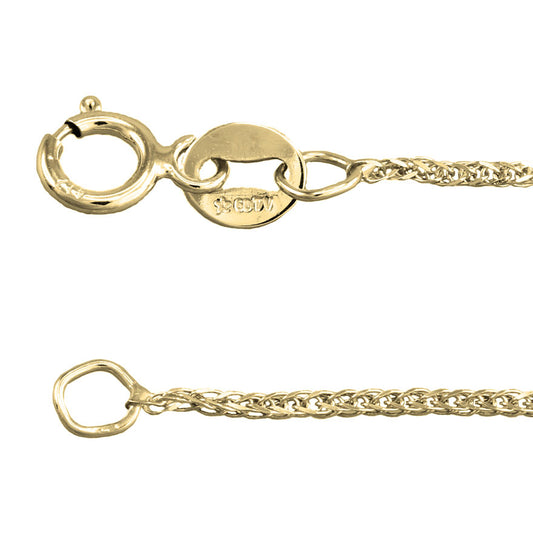 Wheat Link Chain Bracelet in 14k Gold