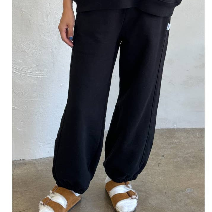 French Terry Balloon Pants in Black