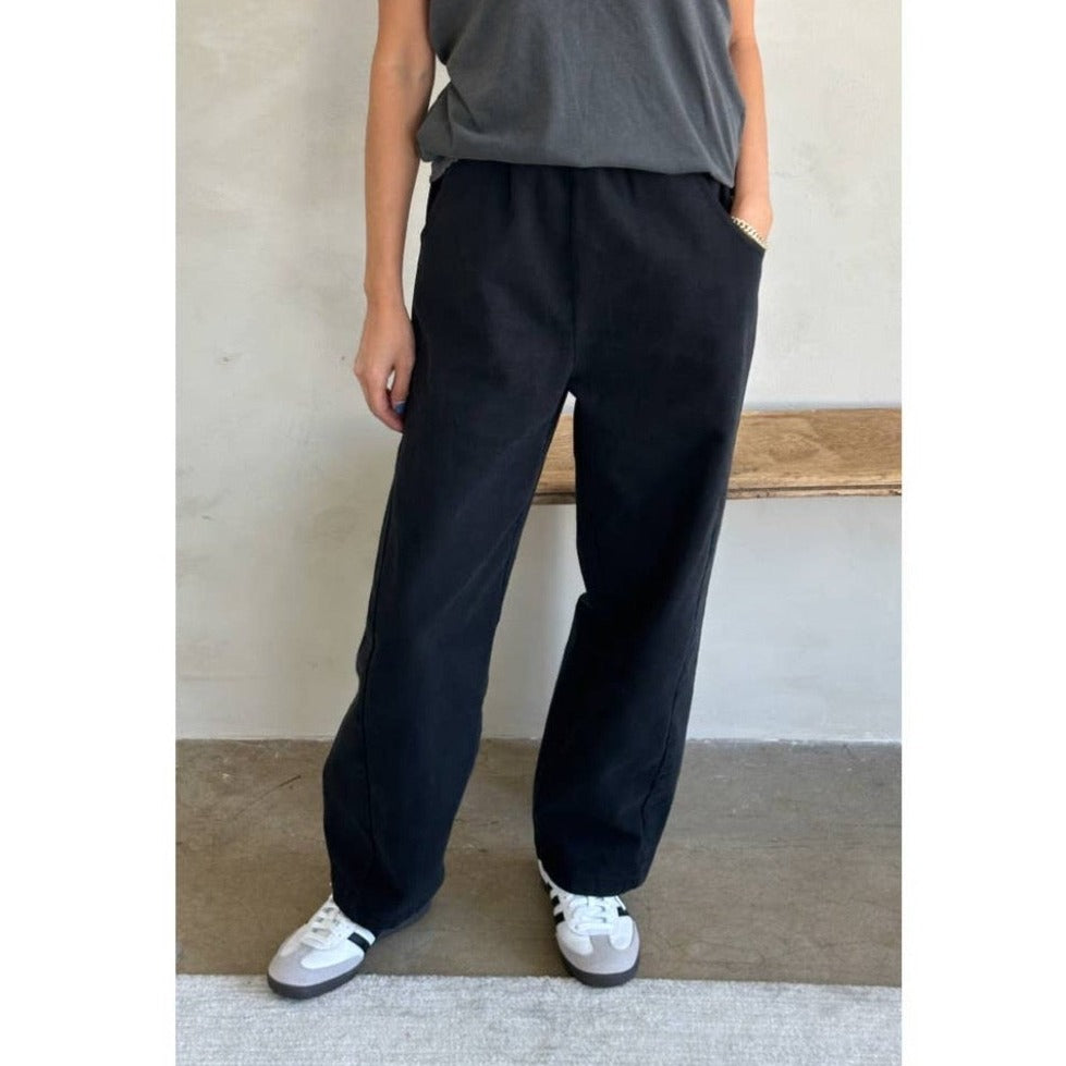 Long Arc Pants in Black Canvas