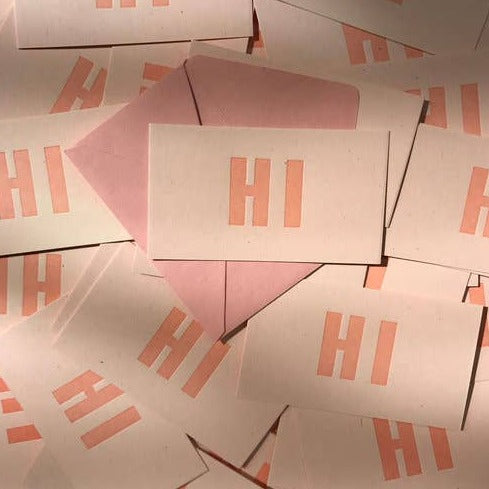 Mini Letterpress Typographical Message Cards