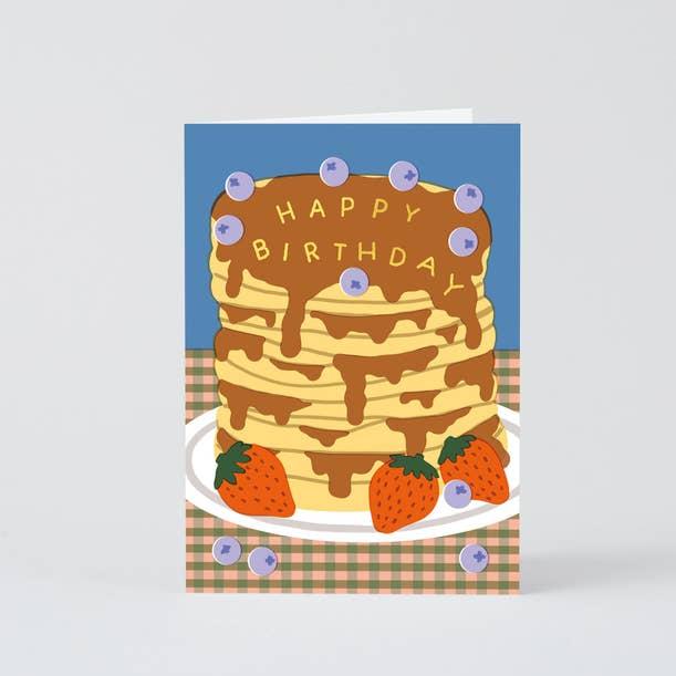 Happy Birthday Pancakes Greeting Card