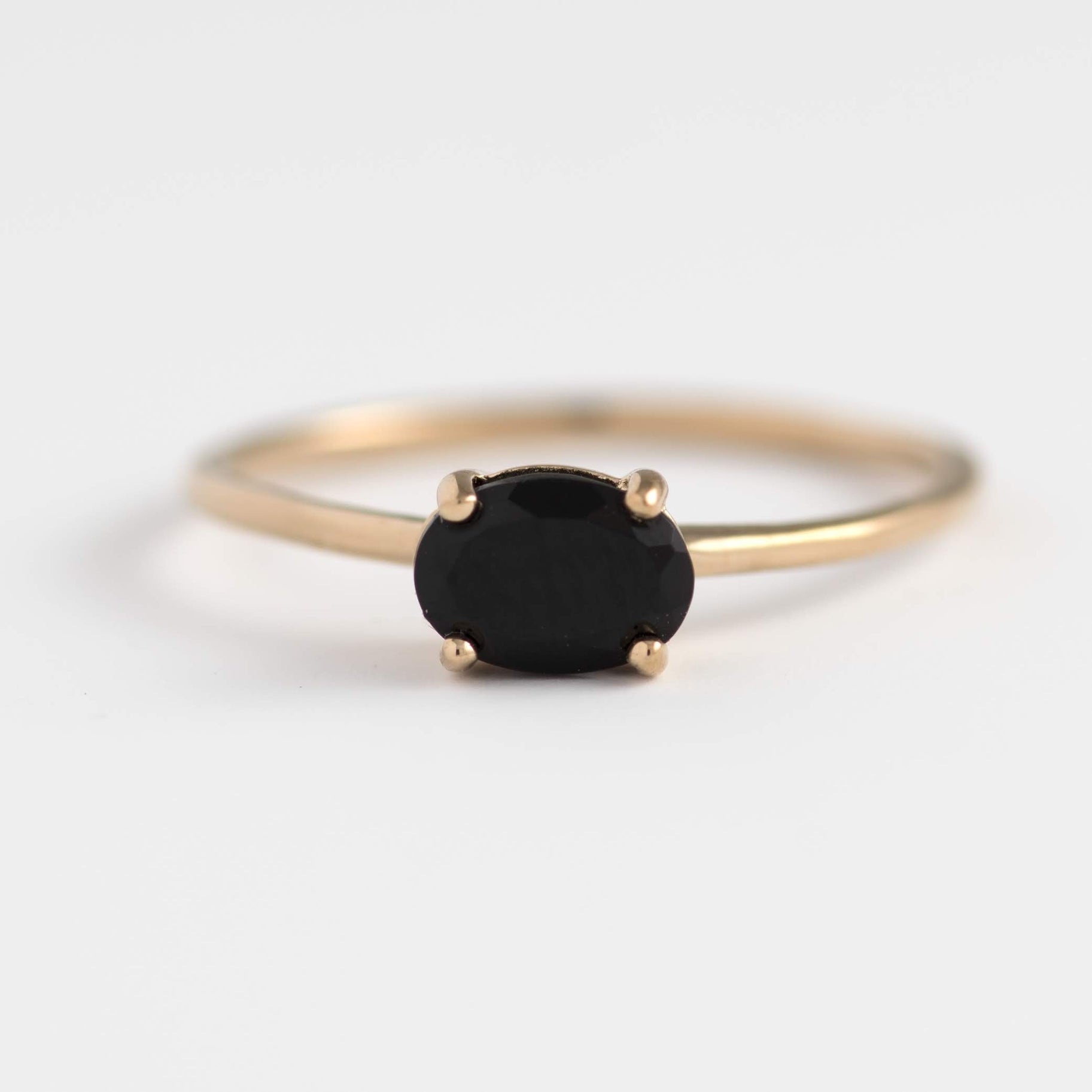 Josephine Black Onyx Band in Gold Fill