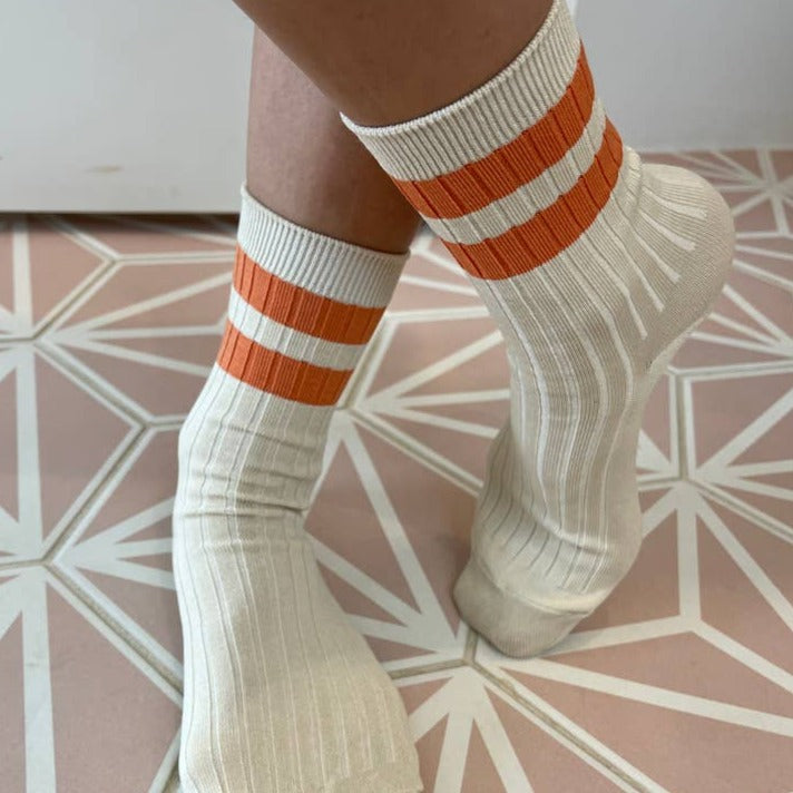 Her Socks in Varsity Stripe