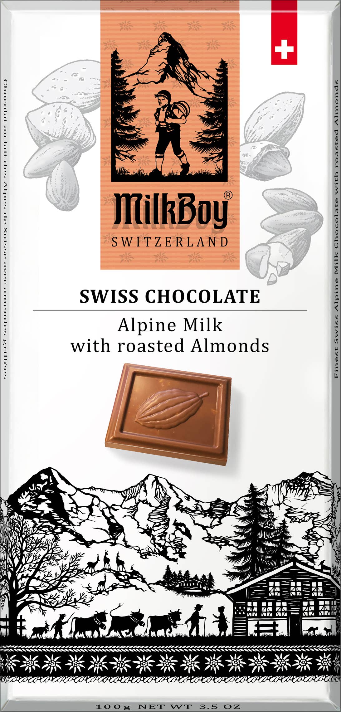 Milkboy Swiss Alpine Milk Chocolate with Roasted Almonds