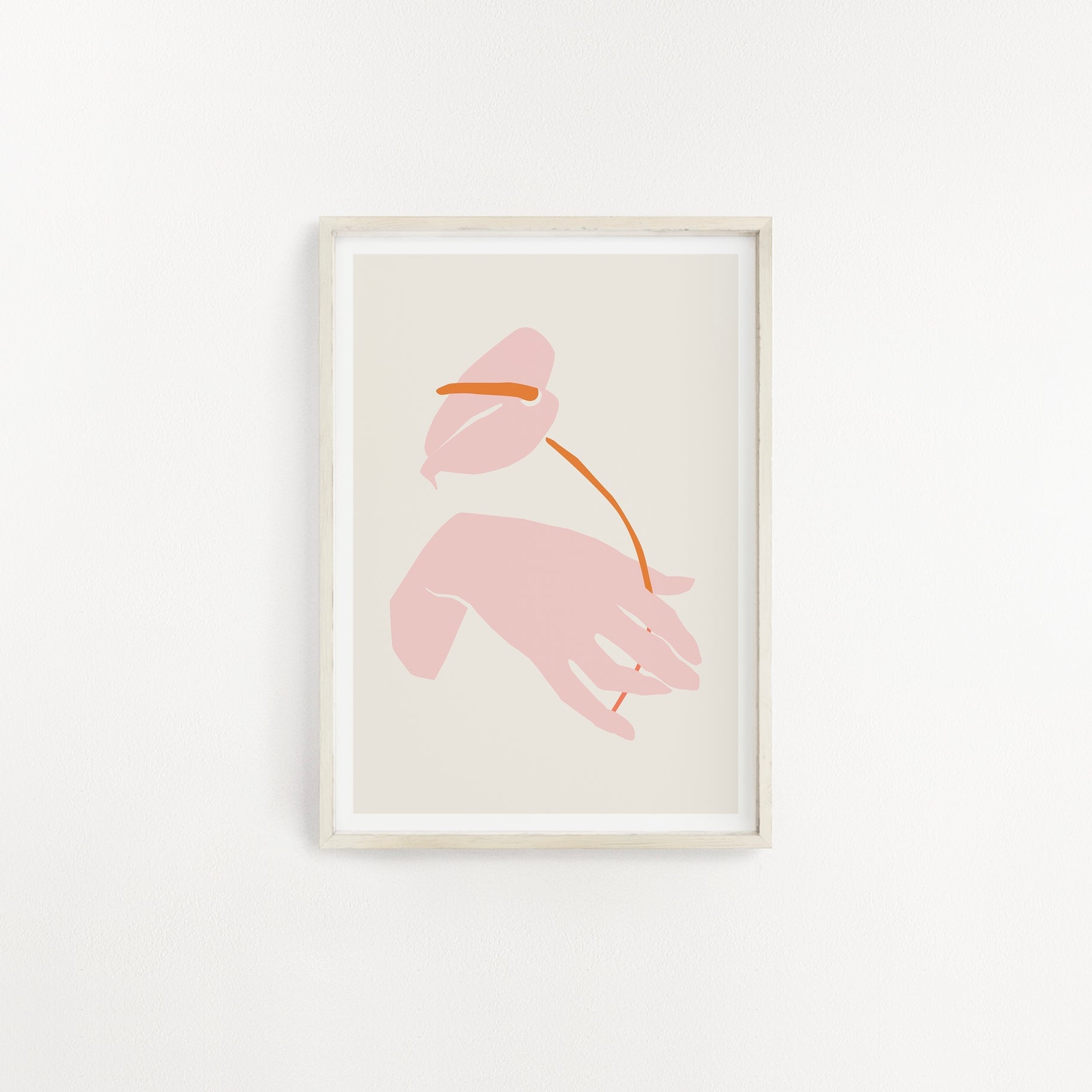 Hand & Flower Art Print