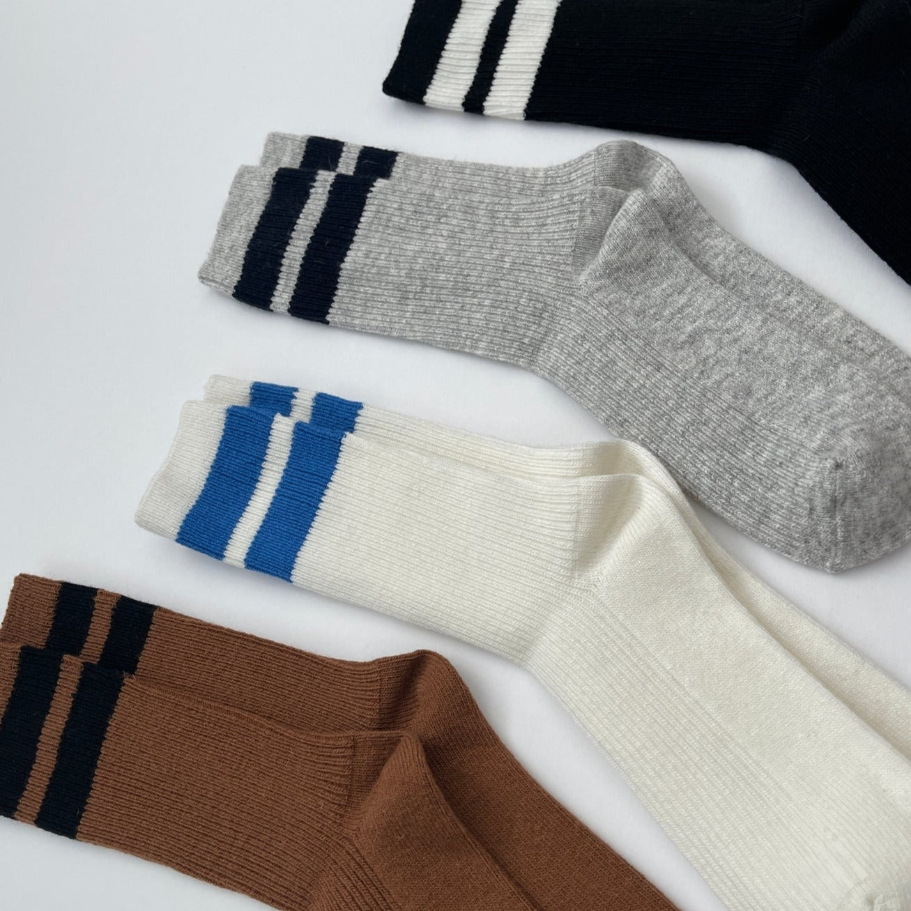 Grandpa Cashmere Blend Boot Socks with Varsity Stripe