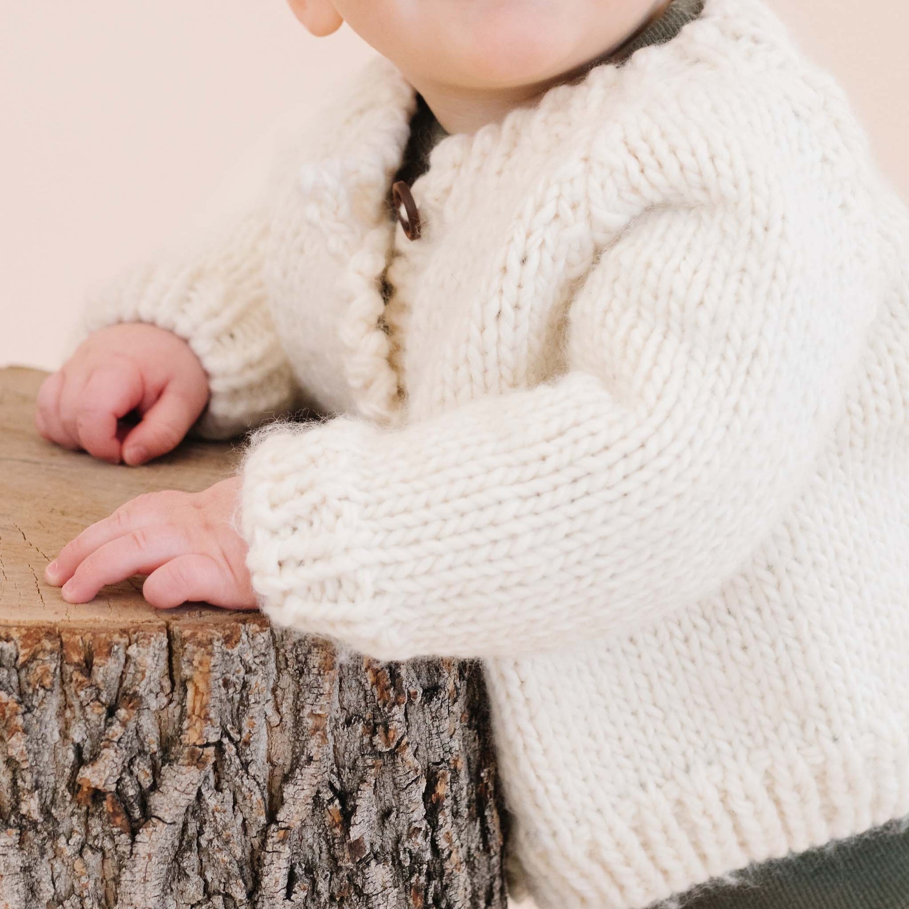 Classic Children's Cardigan in Cream