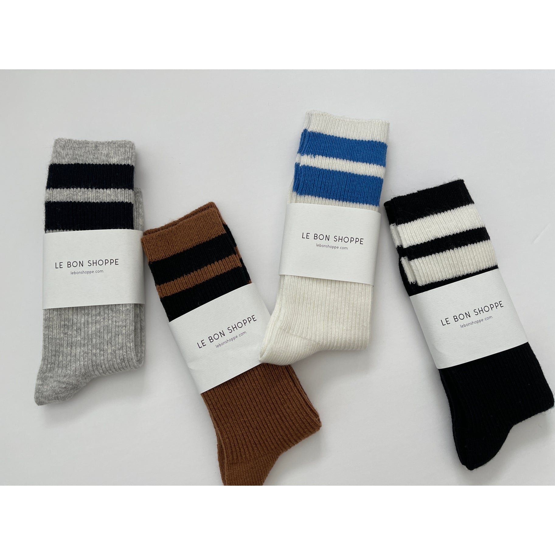 Grandpa Cashmere Blend Boot Socks with Varsity Stripe