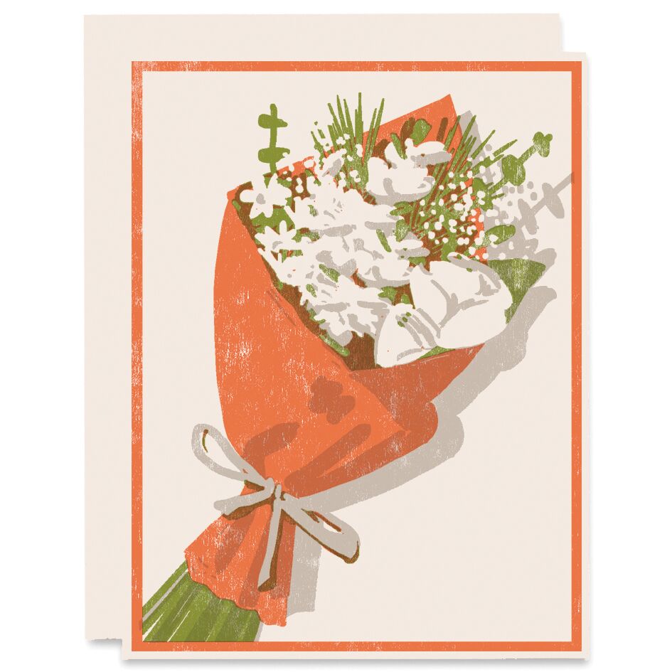 Brown Paper Floral Bouquet Everyday Inspiration Card