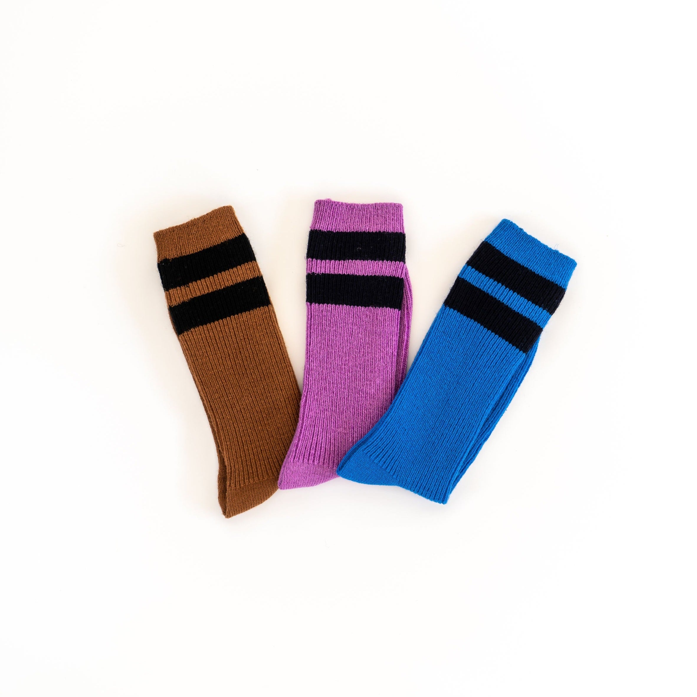 Grandpa Cashmere Blend Boot Socks with Varsity Stripe