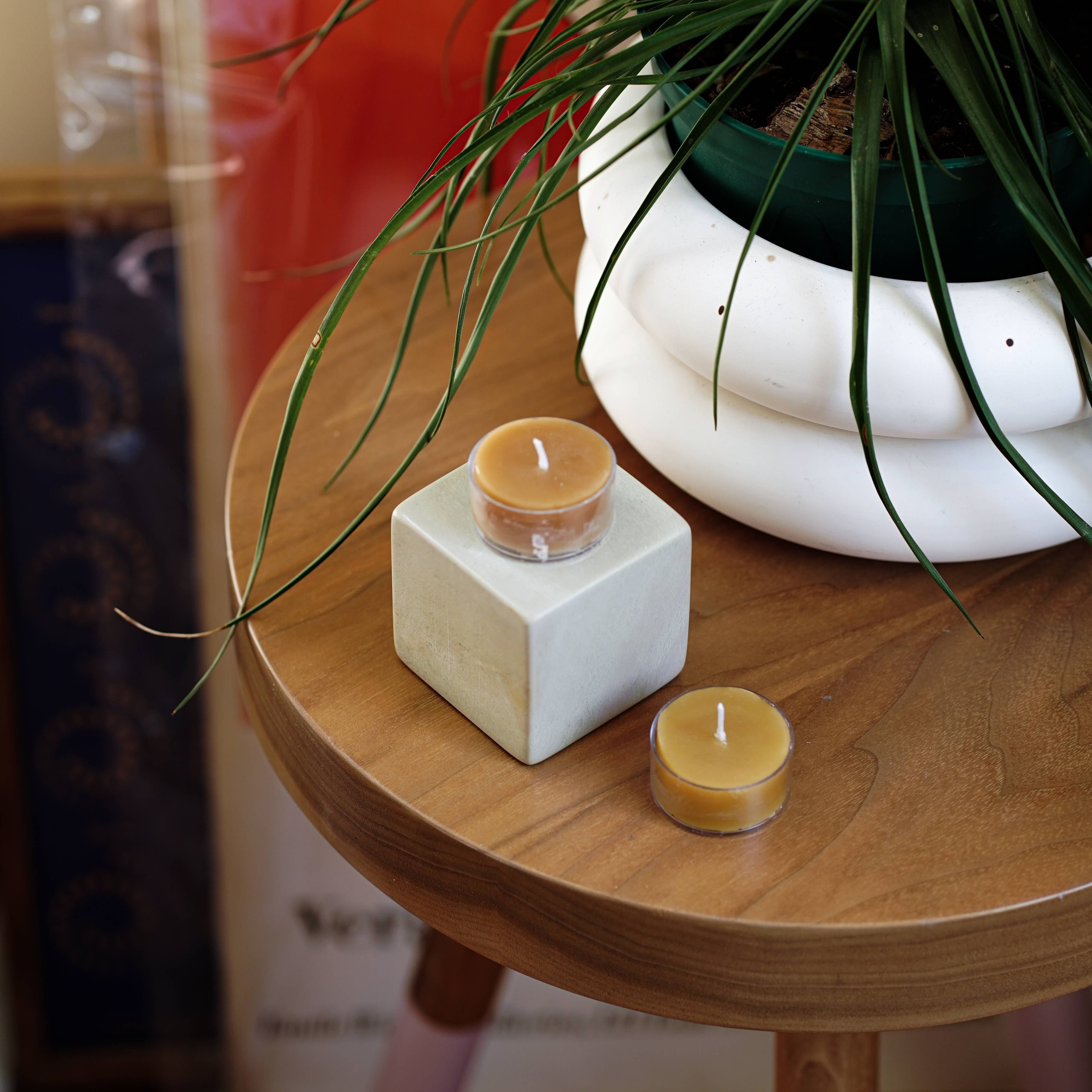 Handmade French Beeswax Tealight Candle