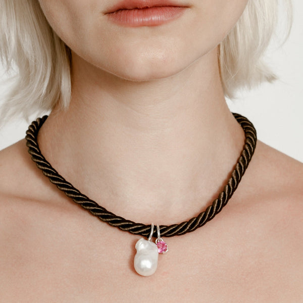 Wolf Circus Ama Pearl Necklace in Pink | Golden Rule Gallery