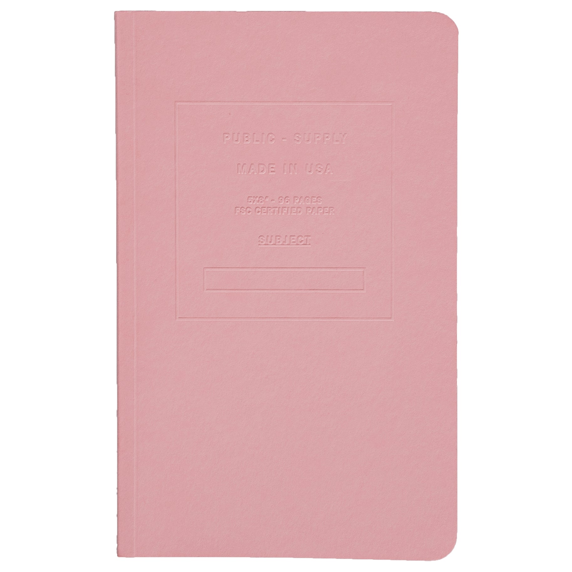 Embossed Soft Cover Notebook in Blush