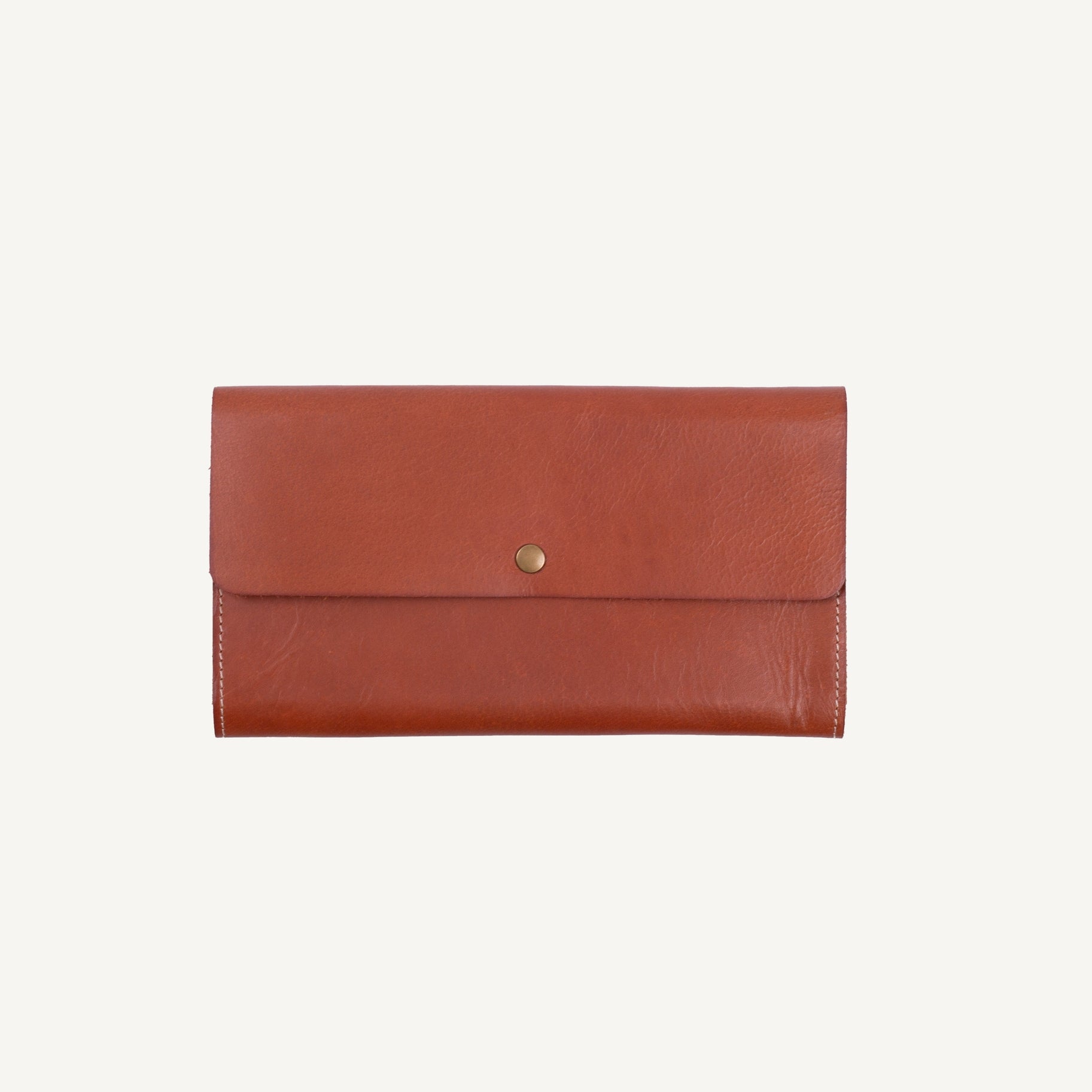 Leather Clutch in Tan