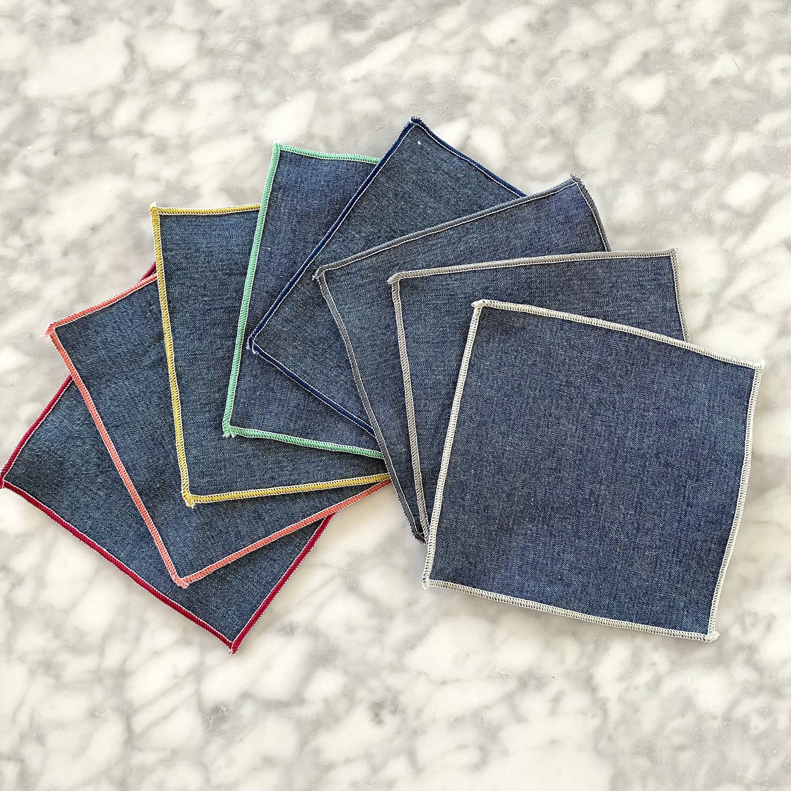 Chambray Cocktail Coasters