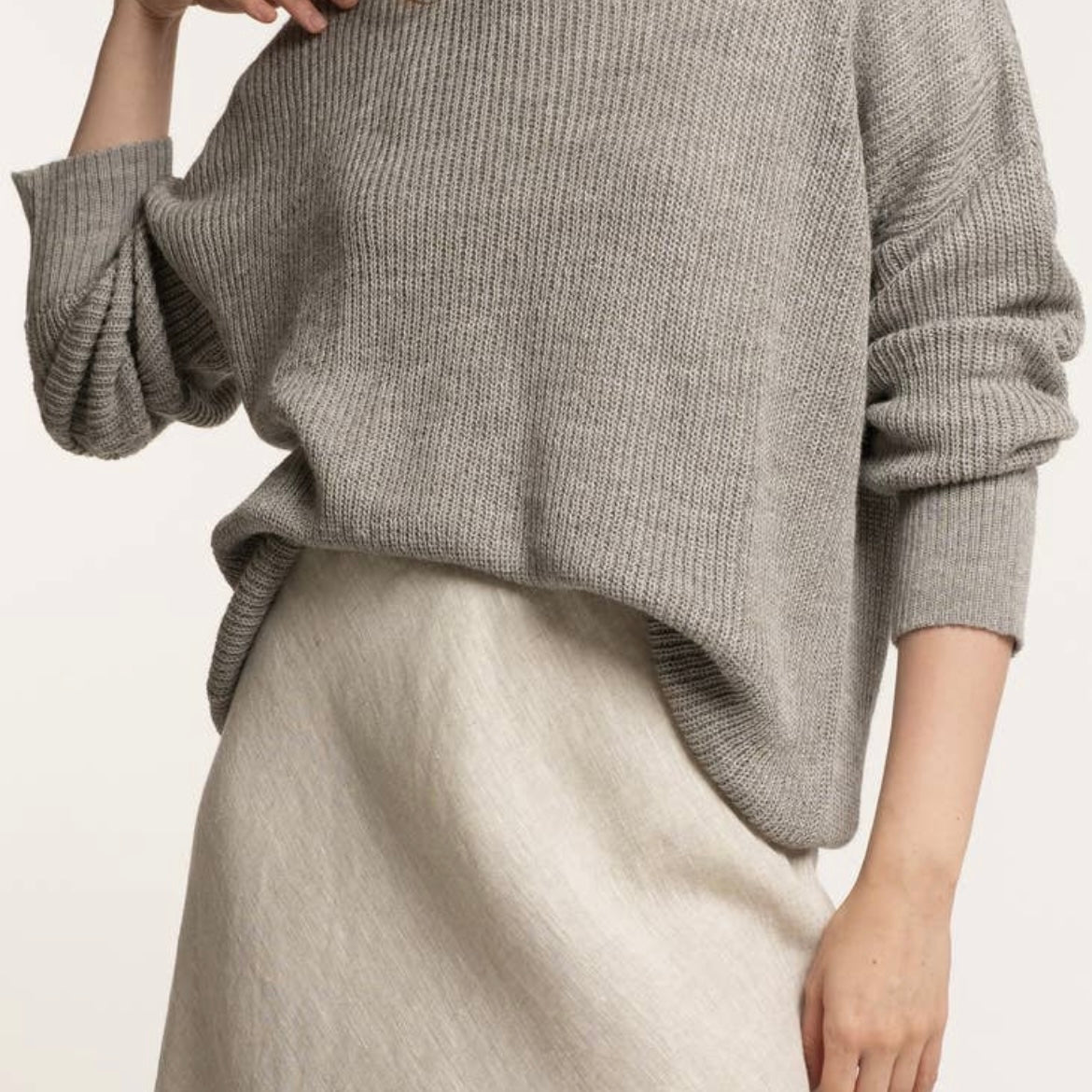 Laude The Label Shore Silk Blend Sweater in Cloud