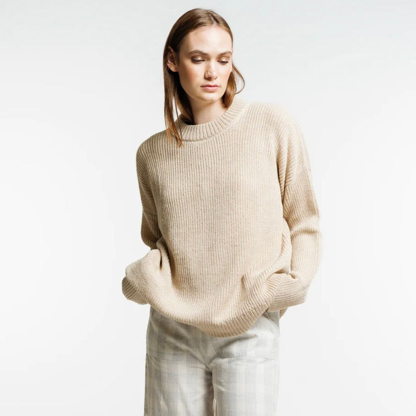 Laude The Label Shore Silk Blend Sweater in Oat