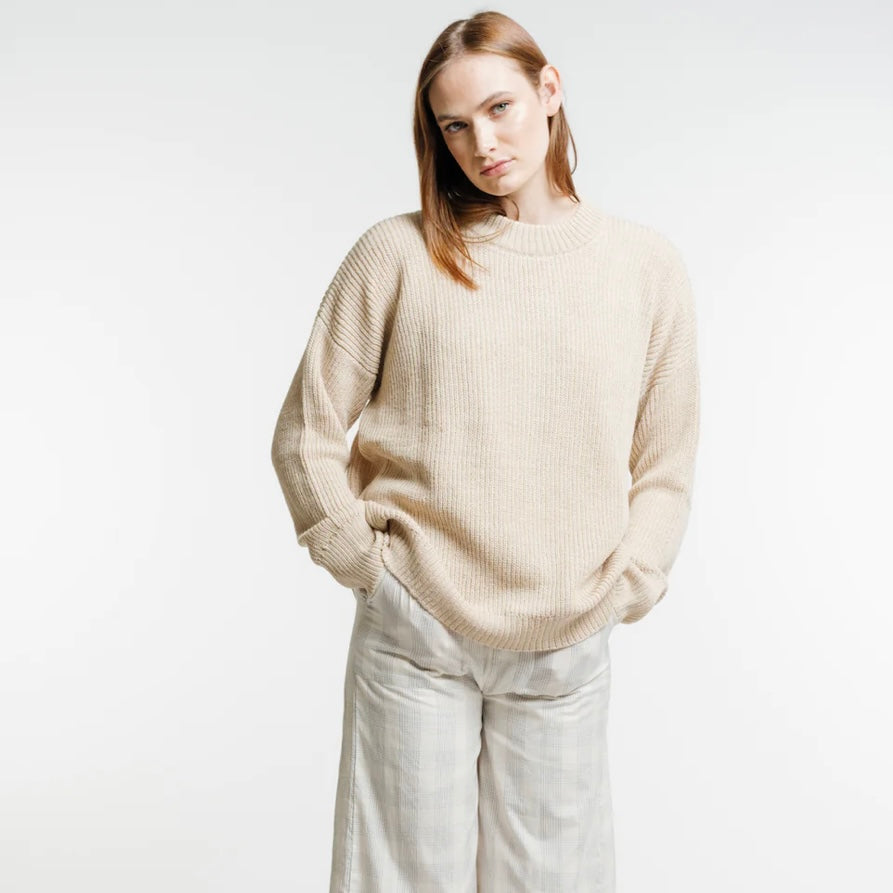 Laude The Label Shore Silk Blend Sweater in Oat