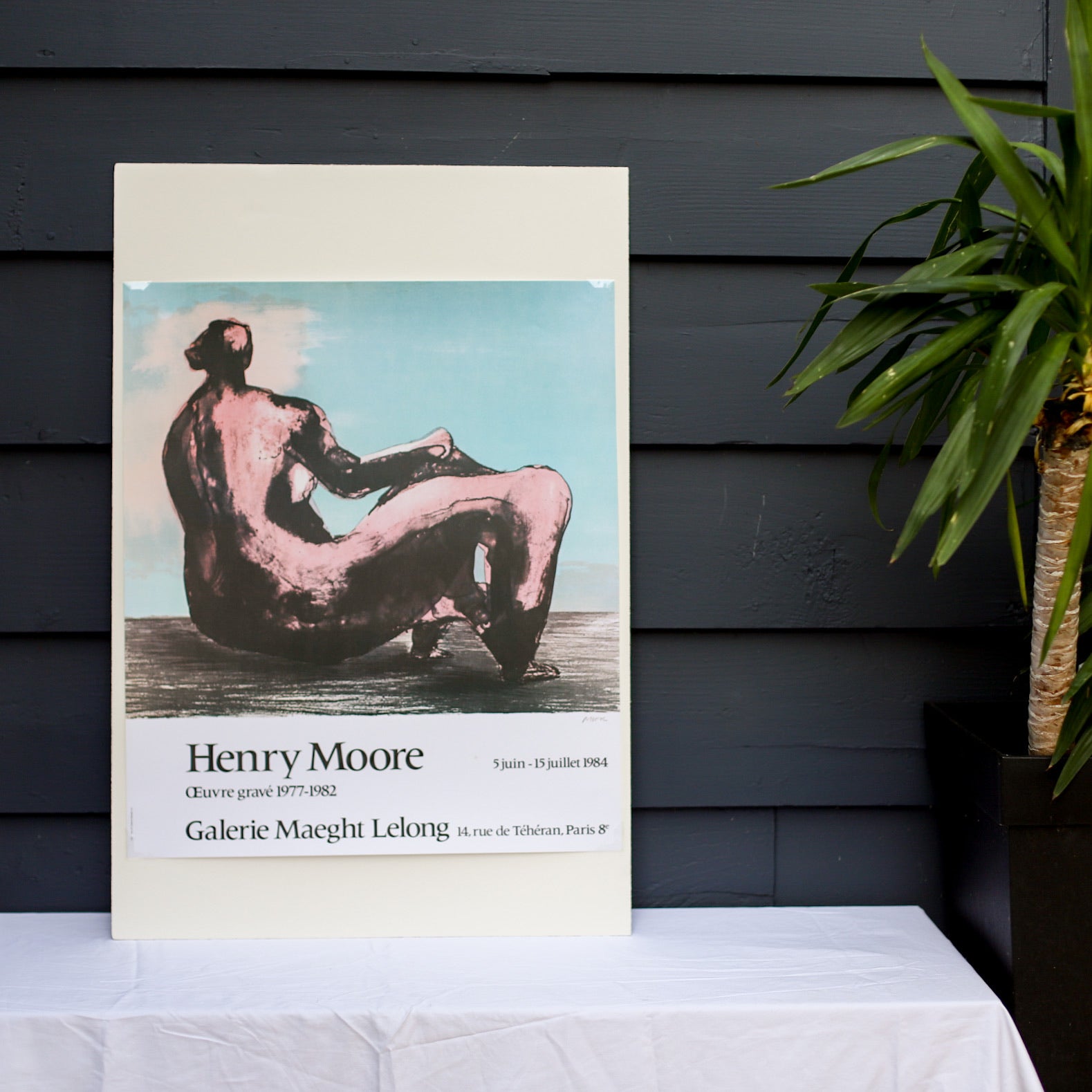 Henry Moore Vintage 1984 French Art Exhibition Poster