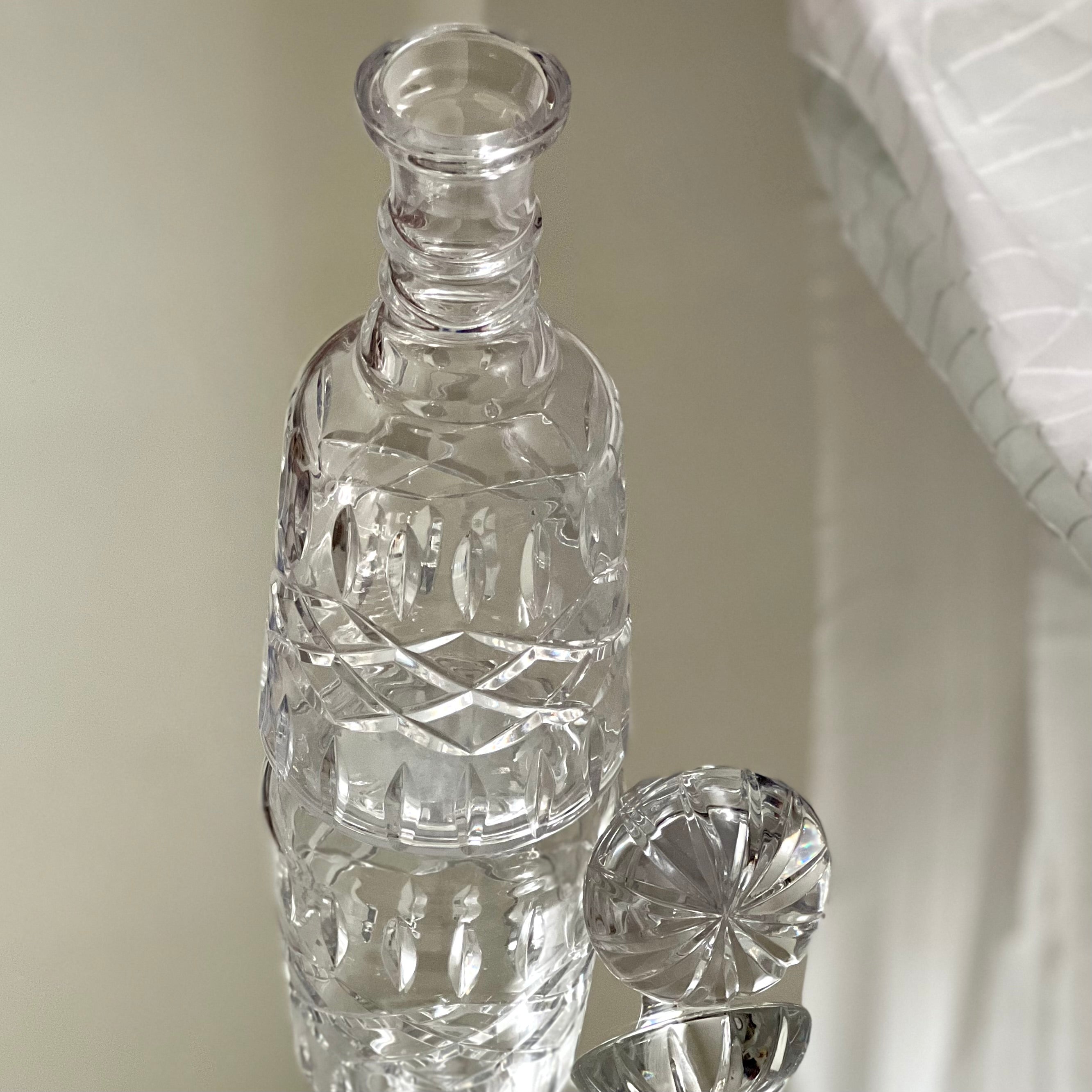 Heavy Vintage Cut Glass Decanter