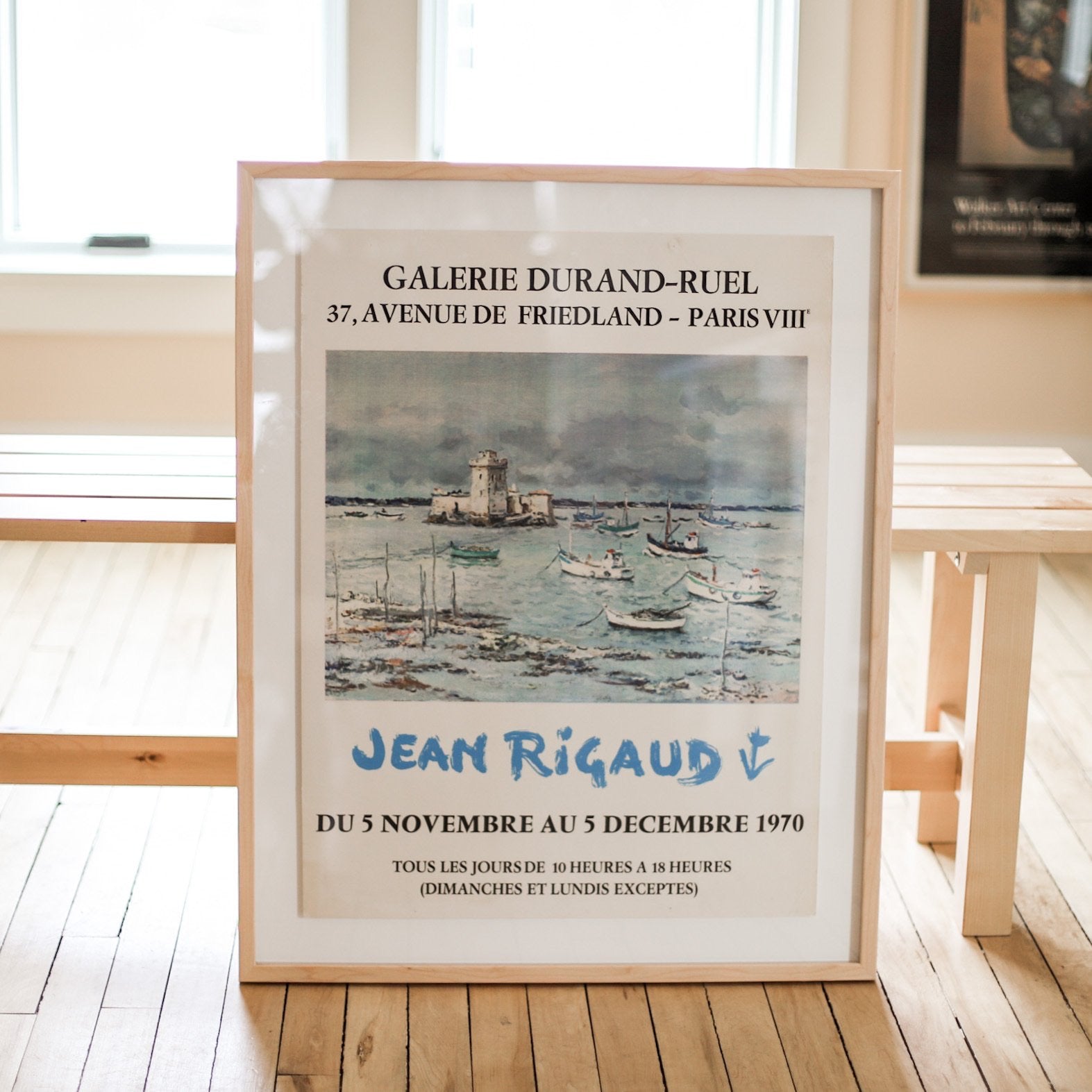 Jean Rigaud French Vintage 1970 Exhibition Poster