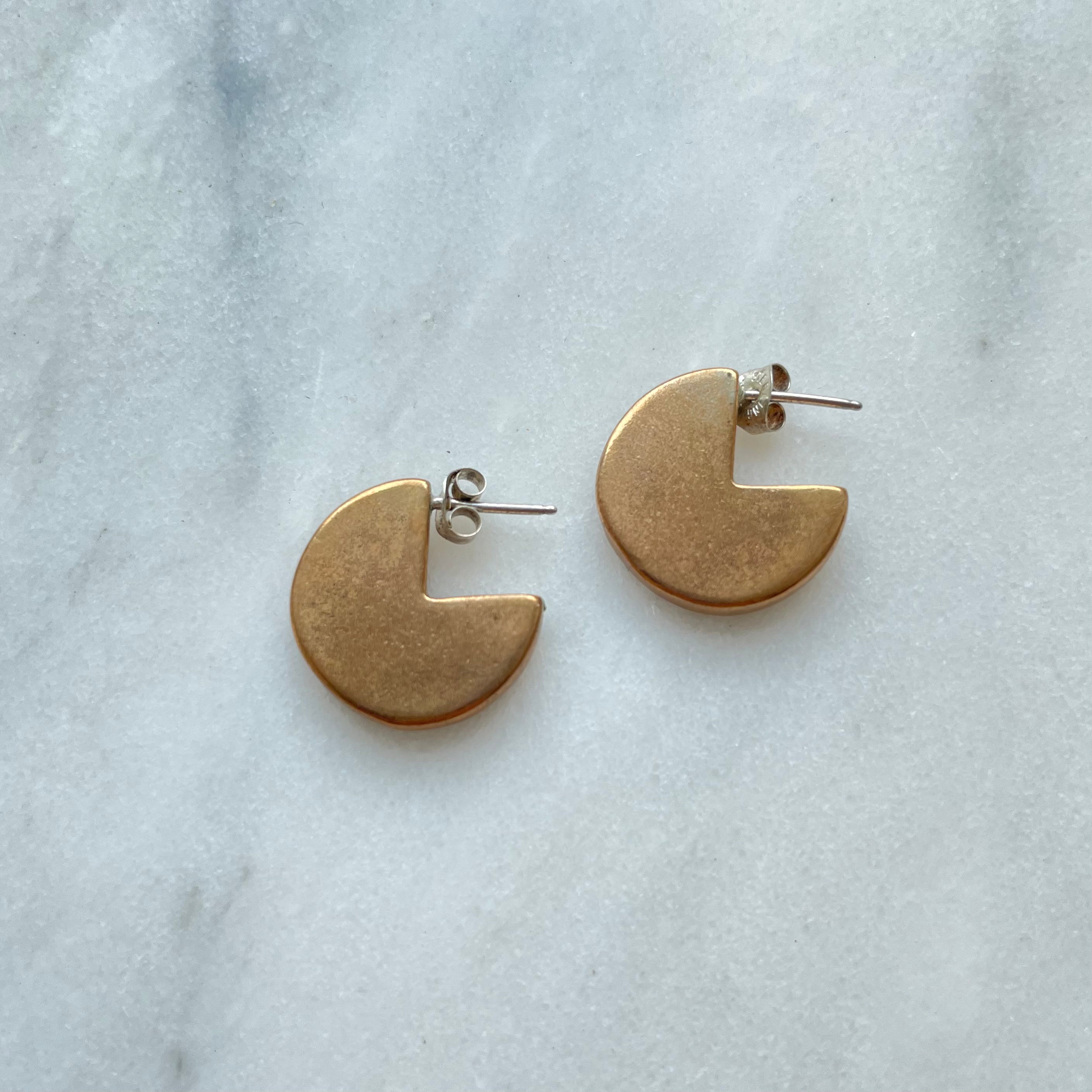 Neal Leda Stud Earrings in Bronze