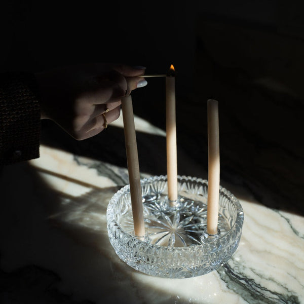 Vintage 1970s Single Tall Brass Candle Stick Holder