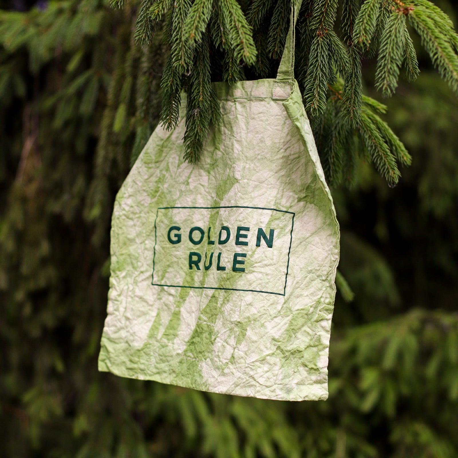 Golden Rule Tie Dyed Cotton Logo Tote