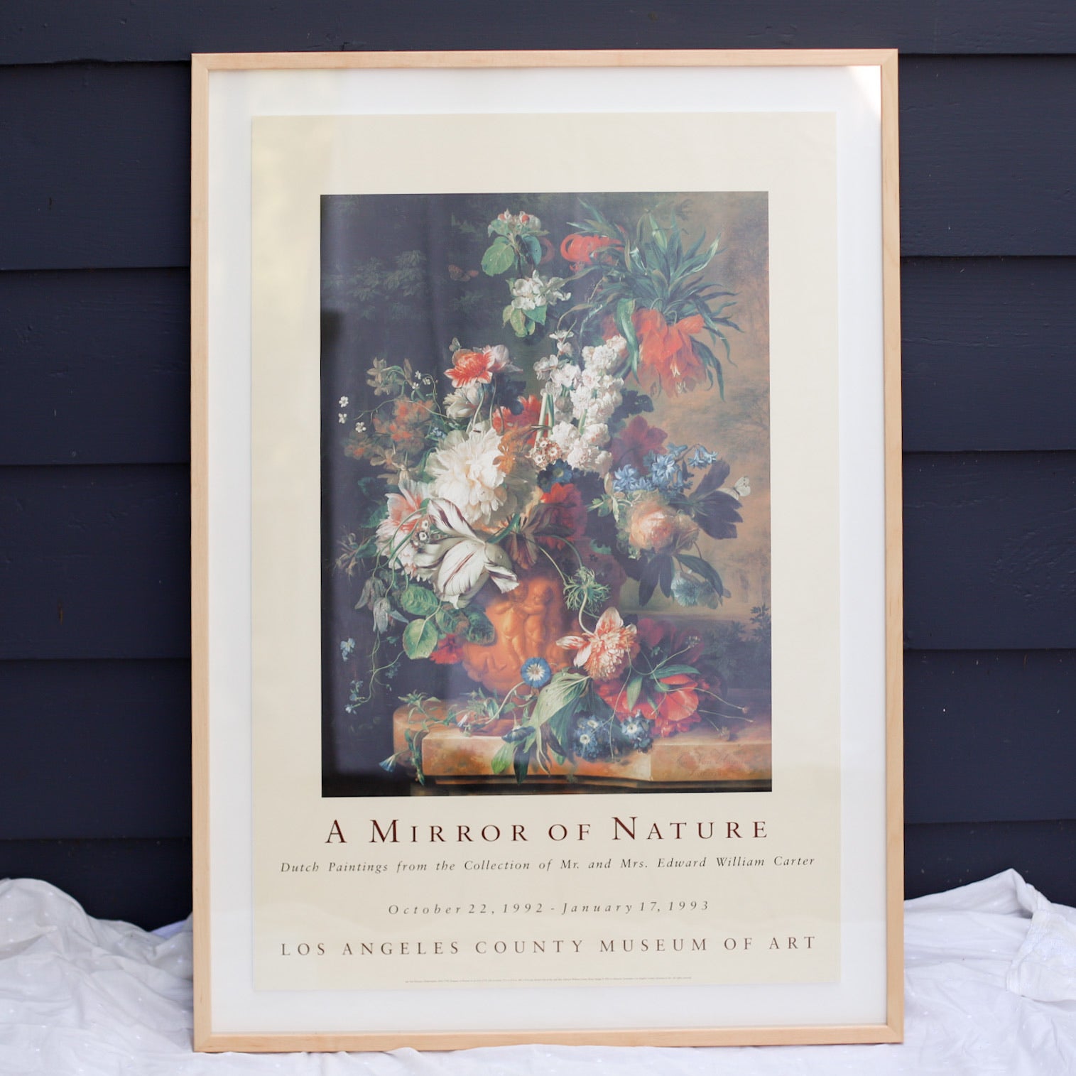 A Mirror of Nature Framed Vintage 1992 Los Angeles County Museum of Art Exhibition Poster