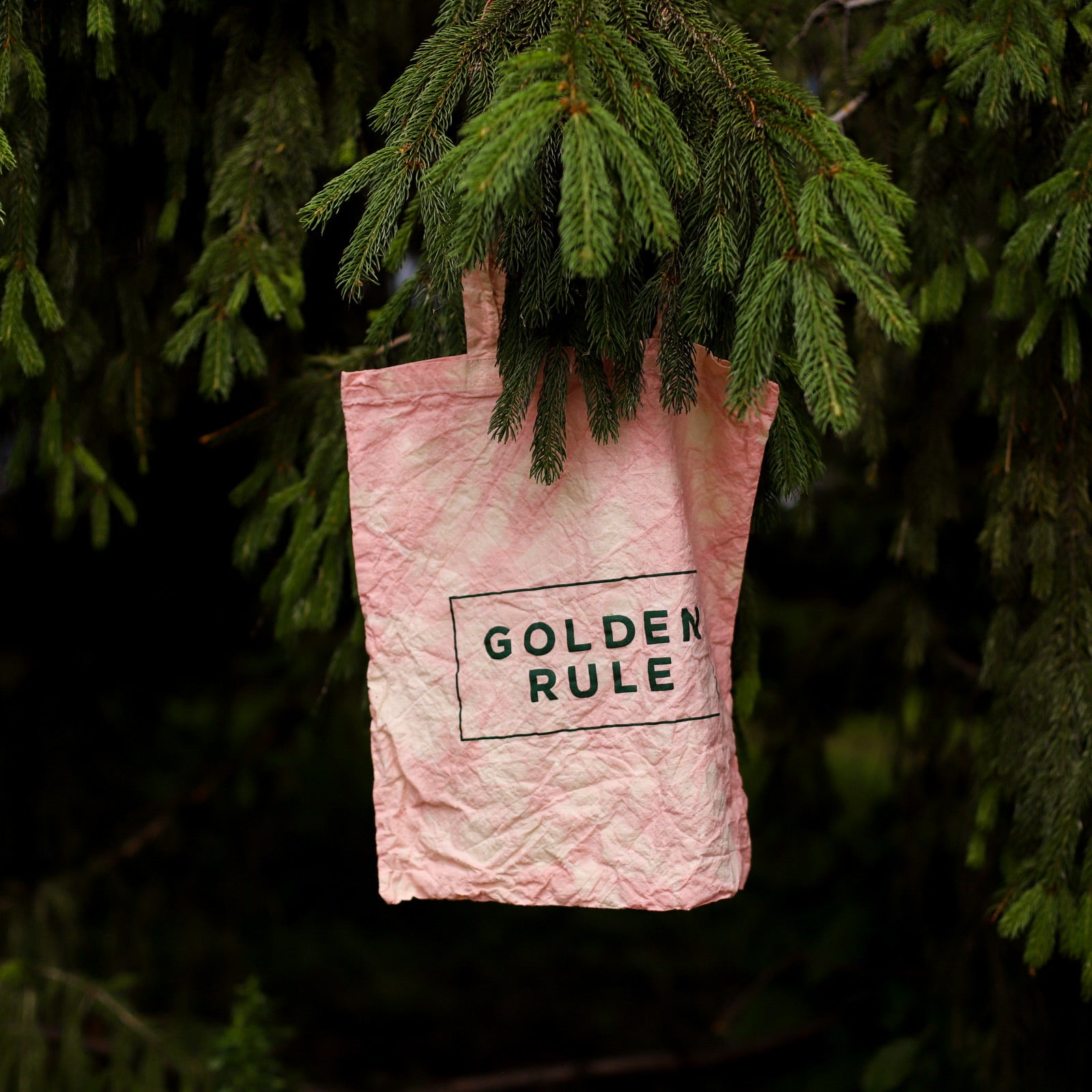 Golden Rule Tie Dyed Cotton Logo Tote