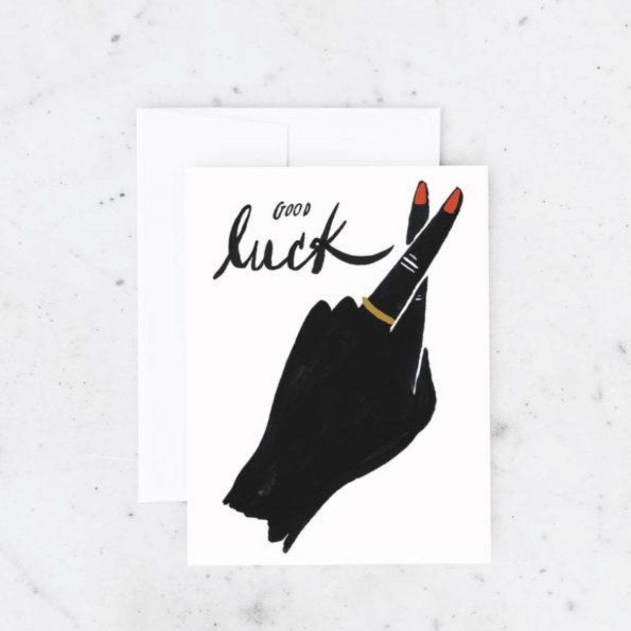 Fingers Crossed Good Luck Card