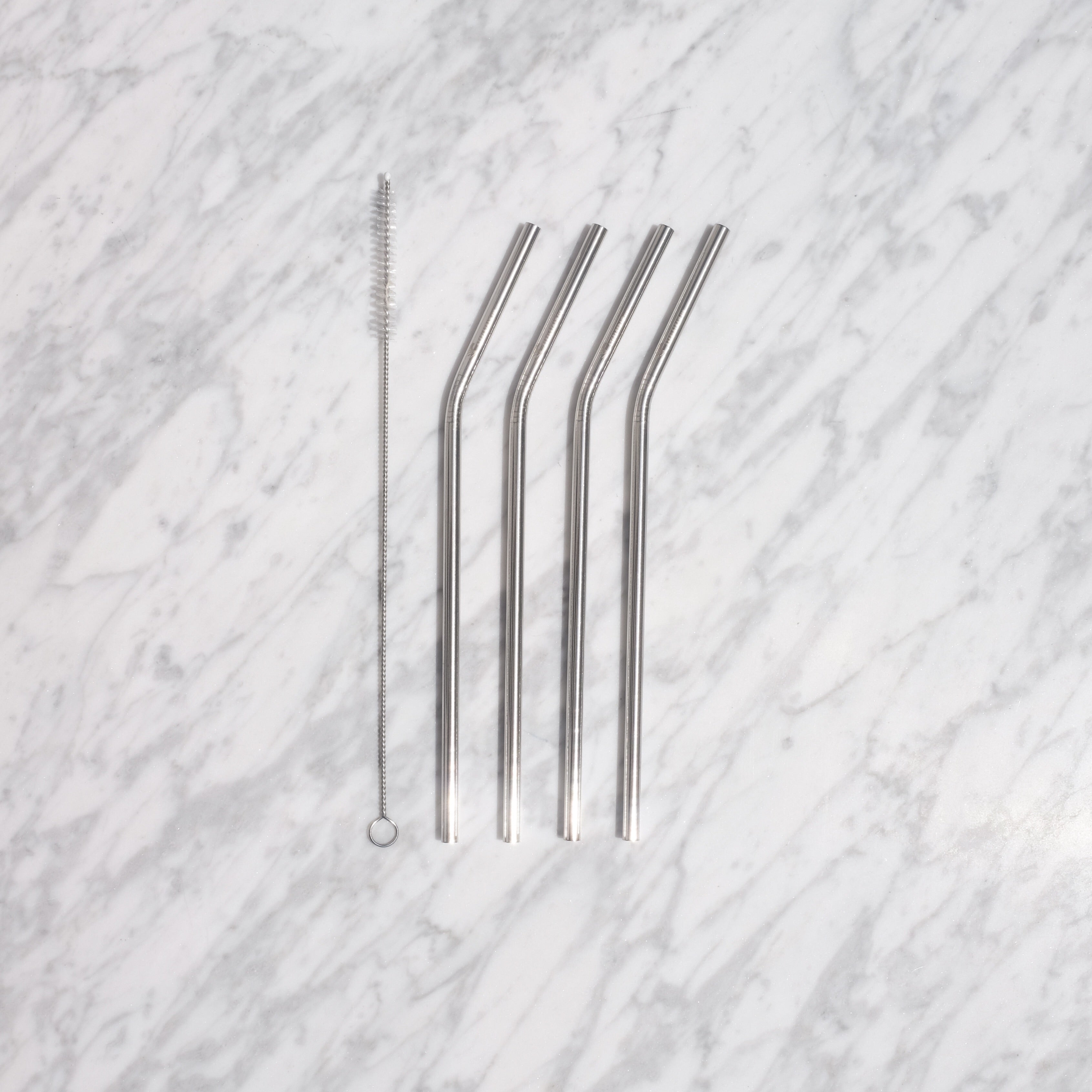 Curved Metal Straw Gift Set