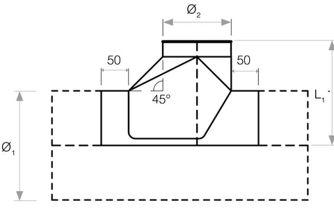 QF® Cut in Boot Shoe Galv 400Ø-710Ø diagram