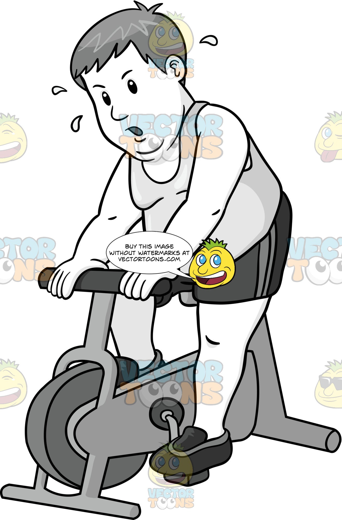 riding a stationary bike