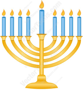 Gold Menorah With Lit Candles Clipart Cartoons By Vectortoons Download this cartoon menorah vector illustration now. gold menorah with lit candles