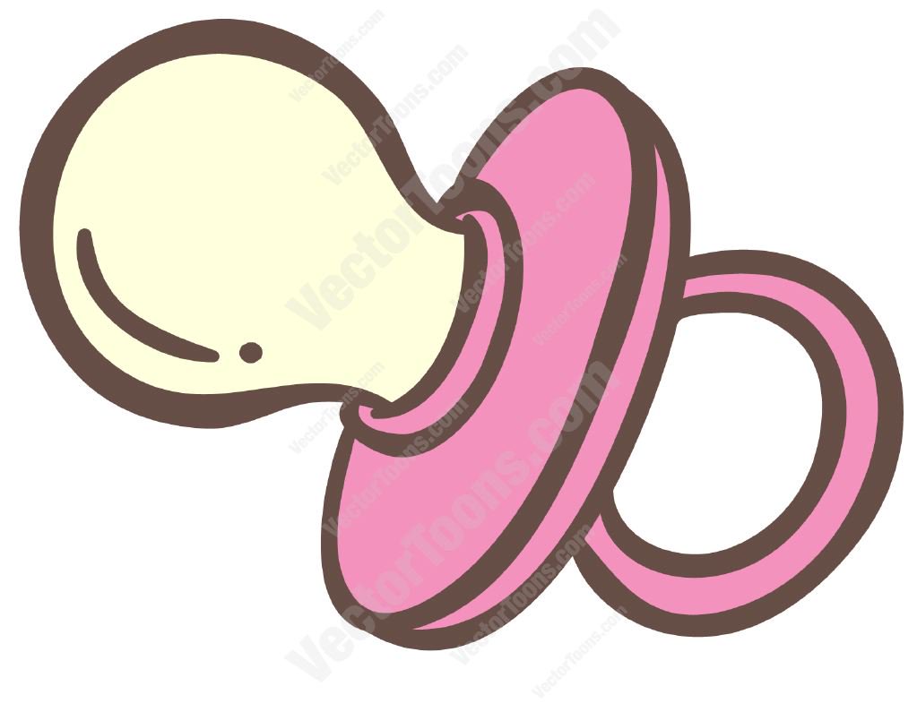 Download Pink Baby Pacifier - Clipart Cartoons By VectorToons